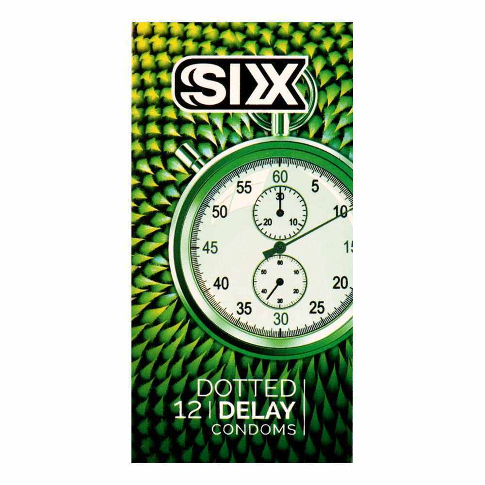 کاندوم تاخیری حداکثری خاردار Six بسته 12 عددی
