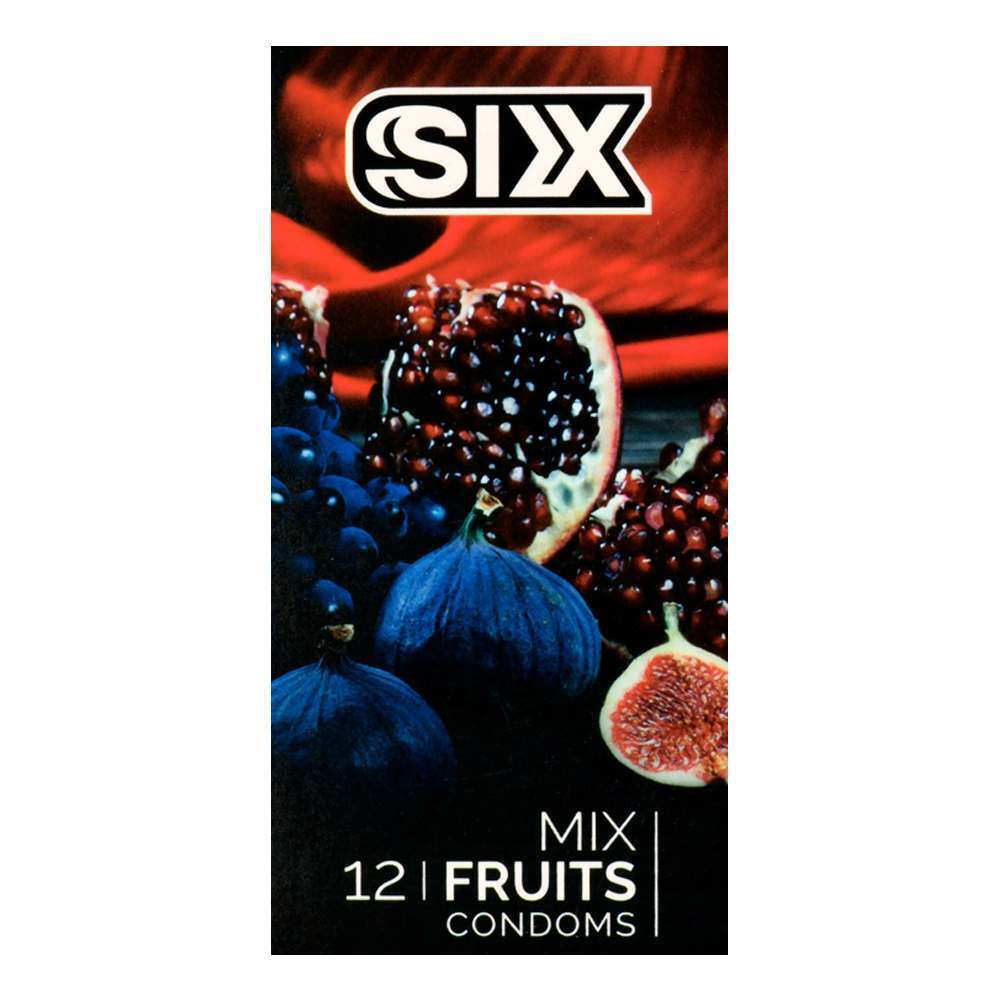 کاندوم میوه ای Six بسته 12 عددی