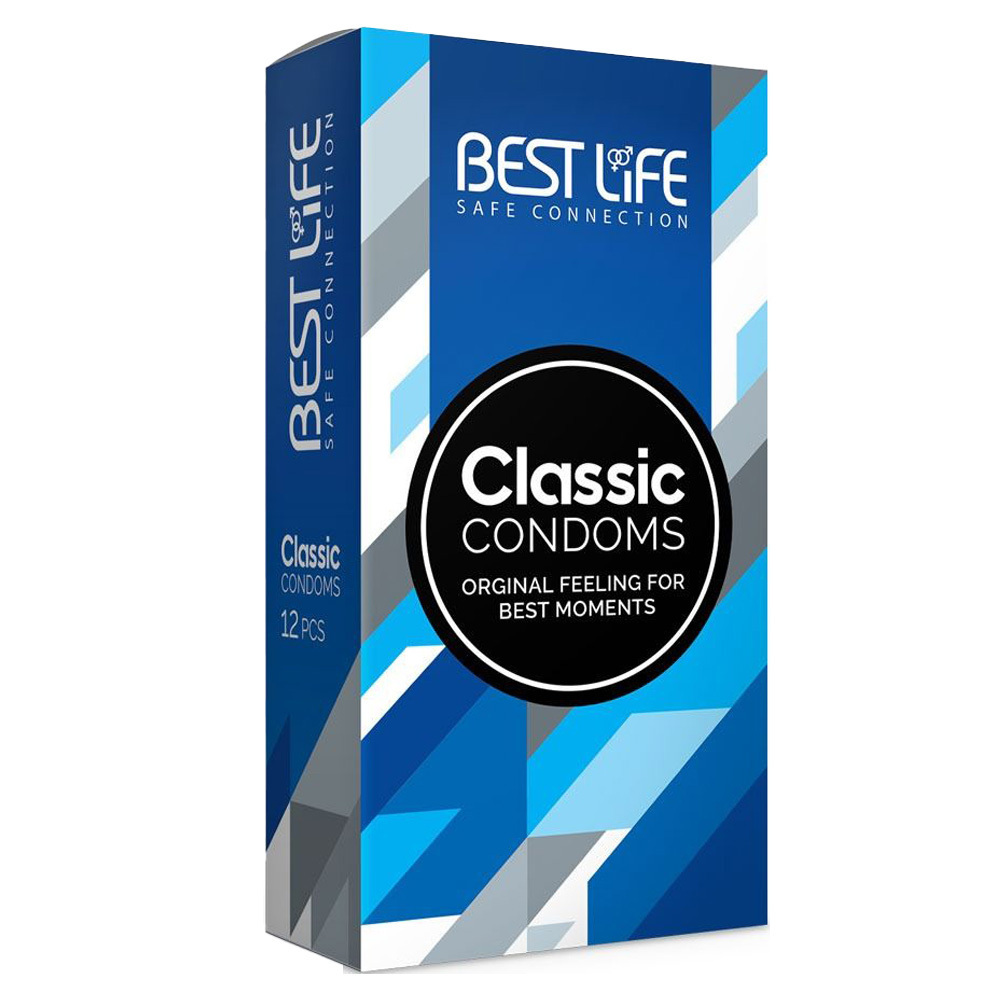 کاندوم بست لایف مدل Classic بسته 12 عددی
