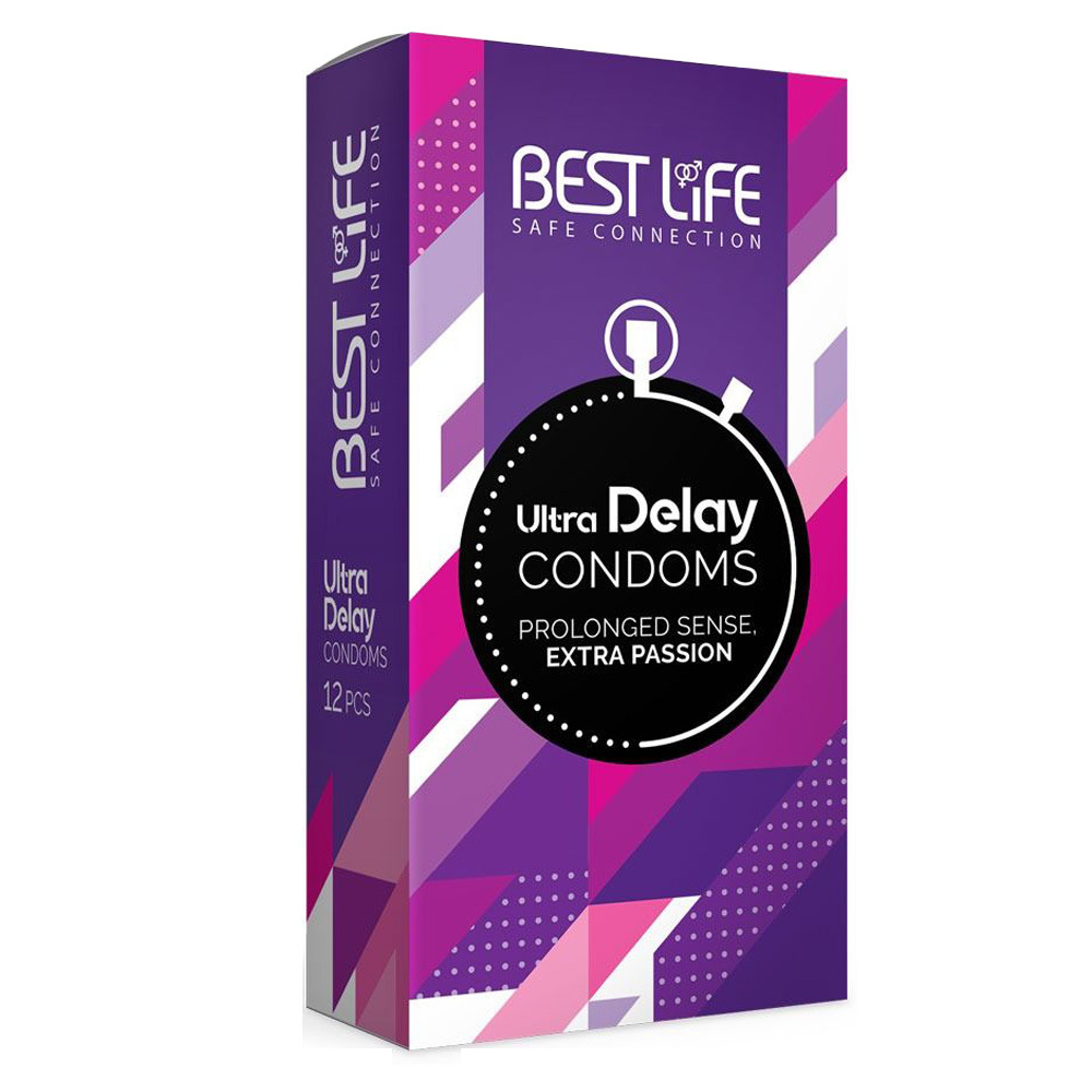 کاندوم بست لایف مدل Ultra Delay بسته 12 عددی